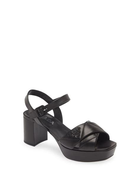 leather sandals prada|prada diagram platform sandal.